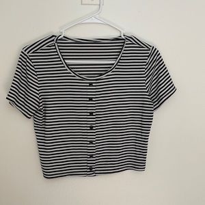 Black and white striped tshirt